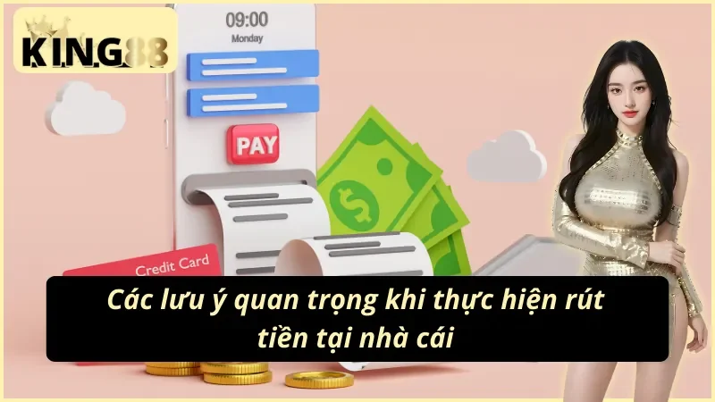 Lưu ý cần chú ý trong cách rút tiền King88
